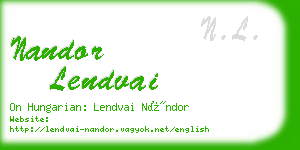 nandor lendvai business card